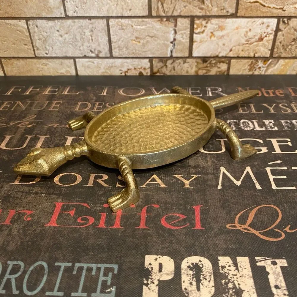 OpalHouse Decorative Jungalow Gold Paint Turtle Tray NWT